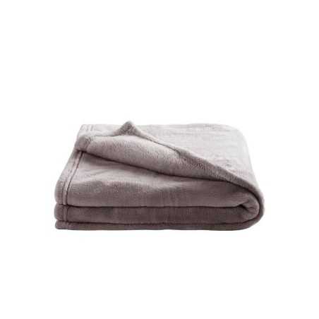 COUVERTURE 100X150 CM MICROFIBRE TAUPE