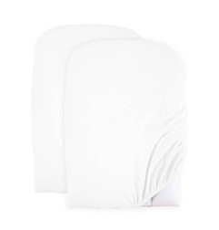 LOT DE 2 HOUSSES DE MATELAS A LANGER BLANC BLANC