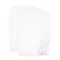 LOT DE 2 HOUSSES DE MATELAS A LANGER BLANC BLANC