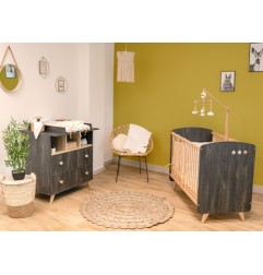 ENSEMBLE LIT 60X120 + COMMODE + PLAN A LANGER SENJA