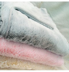 COUVERTURE SNOW DOUBLEE MICRODOUX CREME