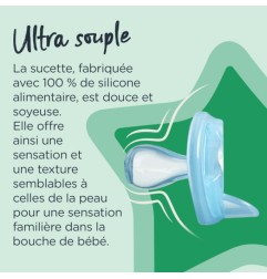 SUCETTE EN SILICONE ULTRA LEGERE X2 6-18 MOIS