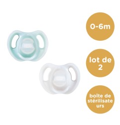 SUCETTE EN SILICONE ULTRA LEGERE X2 0-6 MOIS
