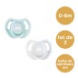 SUCETTE EN SILICONE ULTRA LEGERE X2 0-6 MOIS
