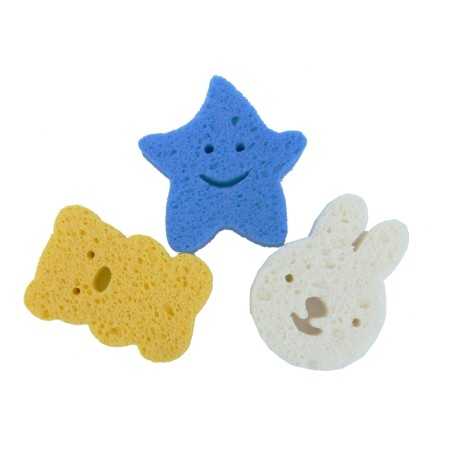 EPONGES EN PULPE BOIS NATUREL X3