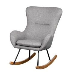 CHAISE A BASCULE BASIC SOFT GREY