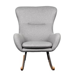 CHAISE A BASCULE BASIC SOFT GREY