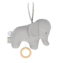 DOUDOU MUSICAL TRICOT GRIS 23 CM TEMBO