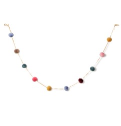 GUIRLANDE POMPONS AVEC SAC 300 CM