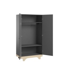ARMOIRE 2 PORTES PLAYWOOD GRAPHITE BOIS