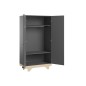 ARMOIRE 2 PORTES PLAYWOOD GRAPHITE BOIS