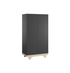 ARMOIRE 2 PORTES PLAYWOOD GRAPHITE BOIS