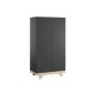 ARMOIRE 2 PORTES PLAYWOOD GRAPHITE BOIS