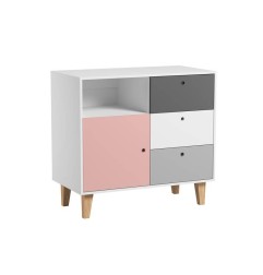 COMMODE BABY BLANC GRAPHITE GRIS ROSE