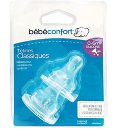 TETINE COL ETROIT SILICONE T1 3 VITESSES 0 6M X2