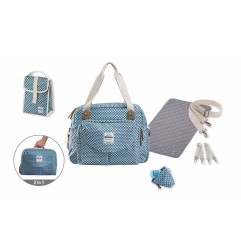 SAC A LANGER GENEVE 2 PLAY PRINT BLEU