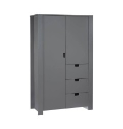ARMOIRE 2 PORTES, 3 TIROIRS CITY ARDOISE