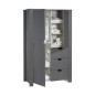 ARMOIRE 2 PORTES, 3 TIROIRS CITY ARDOISE