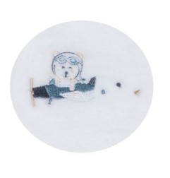 PYJAMA VELOURS BLANC/TURQUOISE NEW