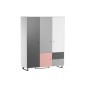 ARMOIRE 3 PORTES ROSE CONCEPT