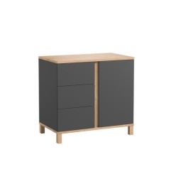 COMMODE ALTITUDE GRAPHITE BOIS