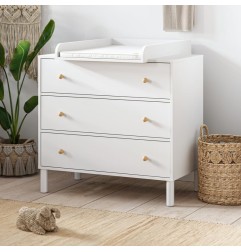 COMMODE TELA BLANC/BOIS