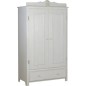 ARMOIRE 2 PORTES BLANC VIEILLI BOIS MASSIF PROVENCE
