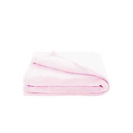 COUVERTURE 75X100 CM MICROFIBRE LIGHT ROSE