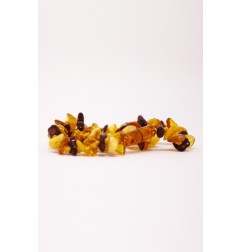 COLLIER D’AMBRE GALETS MULTICOLORES