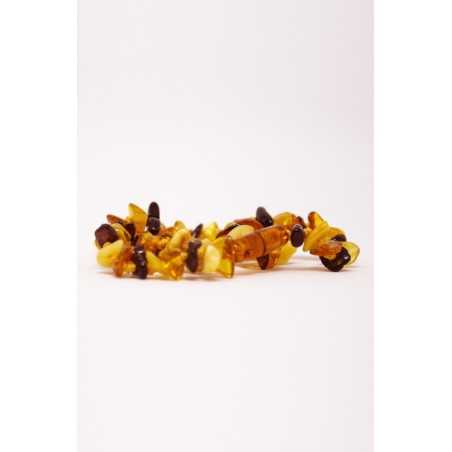 COLLIER D’AMBRE GALETS MULTICOLORES