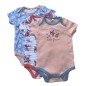 LOT DE 3 BODYS ROSE-BLEU