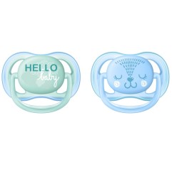 2 - SUCETTES ULTRA AEREES - 0/6 MOIS - BLEU - DECOR ETOILE