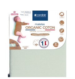 MATELAS ORGANIC COTON DEHOUSSABLE