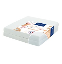 MATELAS PLIANT 2 PARTIES FIBRES DEHOUSSABLE