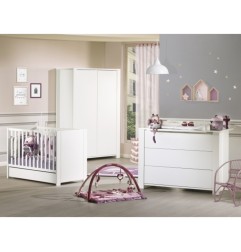 ARMOIRE 2 PORTES AVEC MONTANTS LOFT BLANC