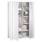 ARMOIRE 2 PORTES AVEC MONTANTS LOFT BLANC