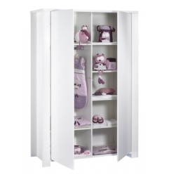 ARMOIRE 2 PORTES AVEC MONTANTS LOFT BLANC