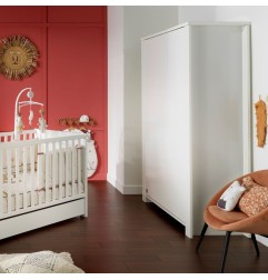 ARMOIRE 2 PORTES AVEC MONTANTS LOFT BLANC