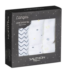 LANGES 70X70CM LOT DE 3