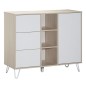 COMMODE 1 PORTE 3 TIROIRS ET 3 NICHES HAPPY