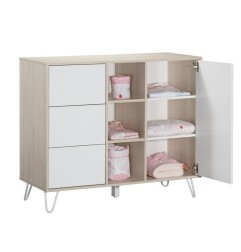 COMMODE 1 PORTE 3 TIROIRS ET 3 NICHES HAPPY