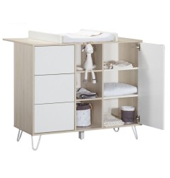 COMMODE 1 PORTE 3 TIROIRS ET 3 NICHES HAPPY