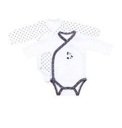 BODIES BLANC/NOIR LOT DE 2 TAILLE 1 MOIS CHAO CHAO
