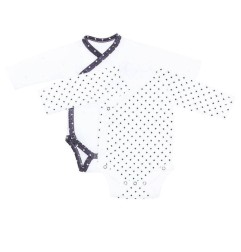 BODIES BLANC/NOIR LOT DE 2 TAILLE 1 MOIS CHAO CHAO