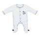 PYJAMA VELOURS BLANC/NOIR TAILLE 1 MOIS CHAO CHAO