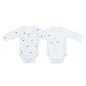 BODIES BLANC/BLEU LOT DE 2 TAILLE 1 MOIS BLUE BALE