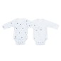 BODIES BLANC/BLEU LOT DE 2 TAILLE 3 MOIS BLUE BALE