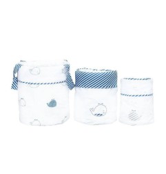 LOT DE 3 PANIERES GIGOGNES BLUE BALEINE