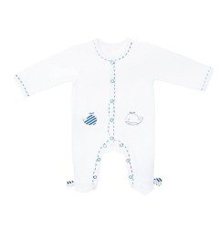 PYJAMA VELOURS OUVERTURE DEVANT TAILLE 3 MOIS BLUE