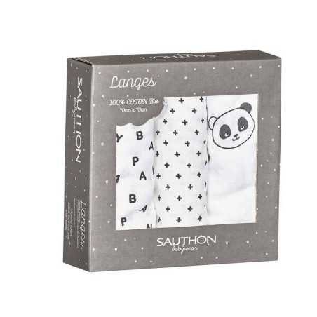 LANGES 70X70CM LOT DE 3 CHAO CHAO